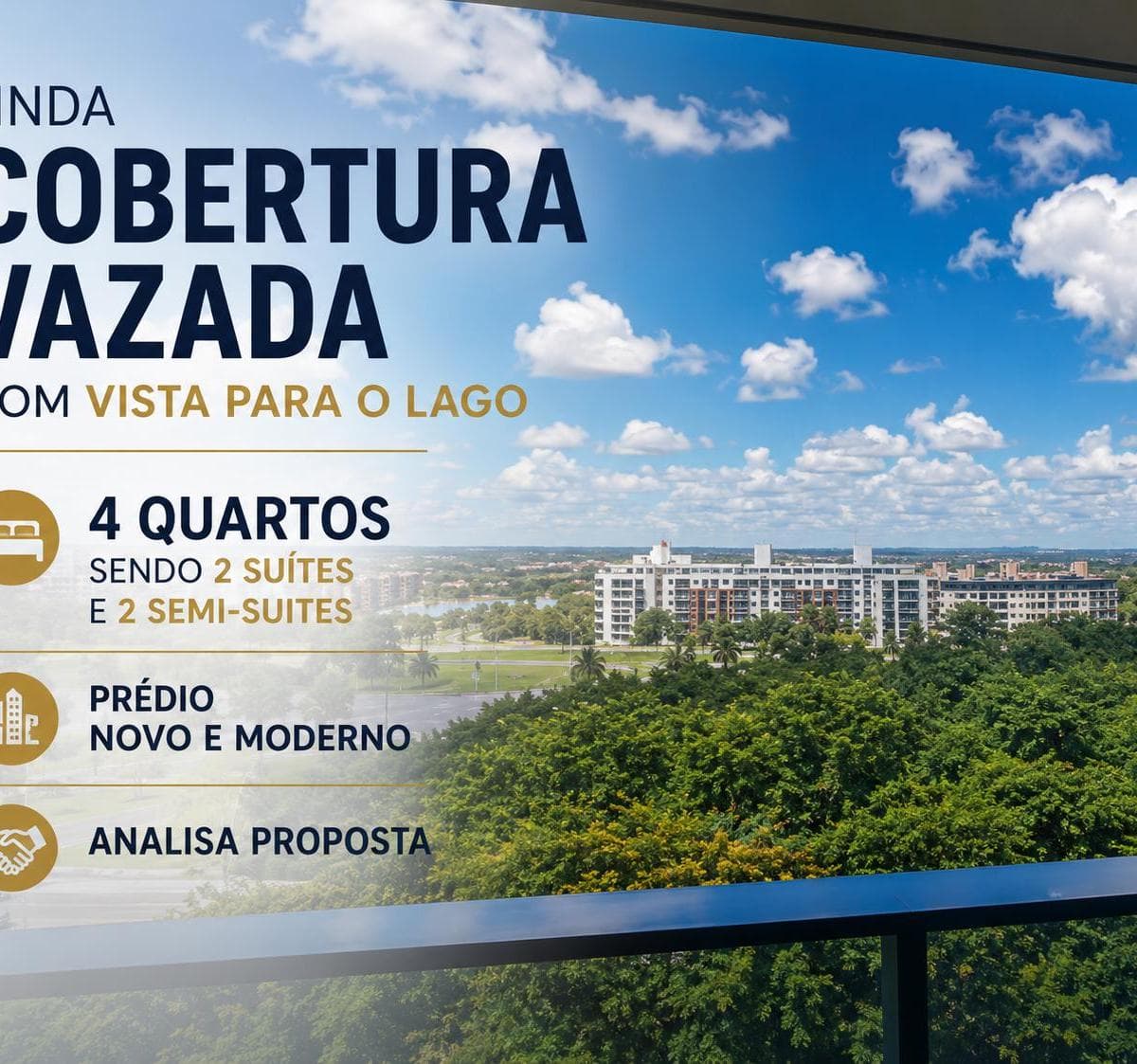 Cobertura com Piscina Privativa na SQN 113 - Asa Norte